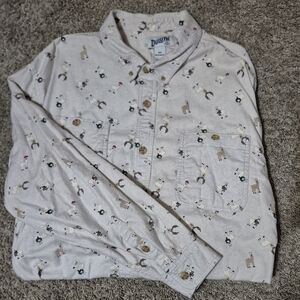 Duluth Christmas Holiday Flannel Shirt Men 3XL Llama Santa Button Down Relaxed
